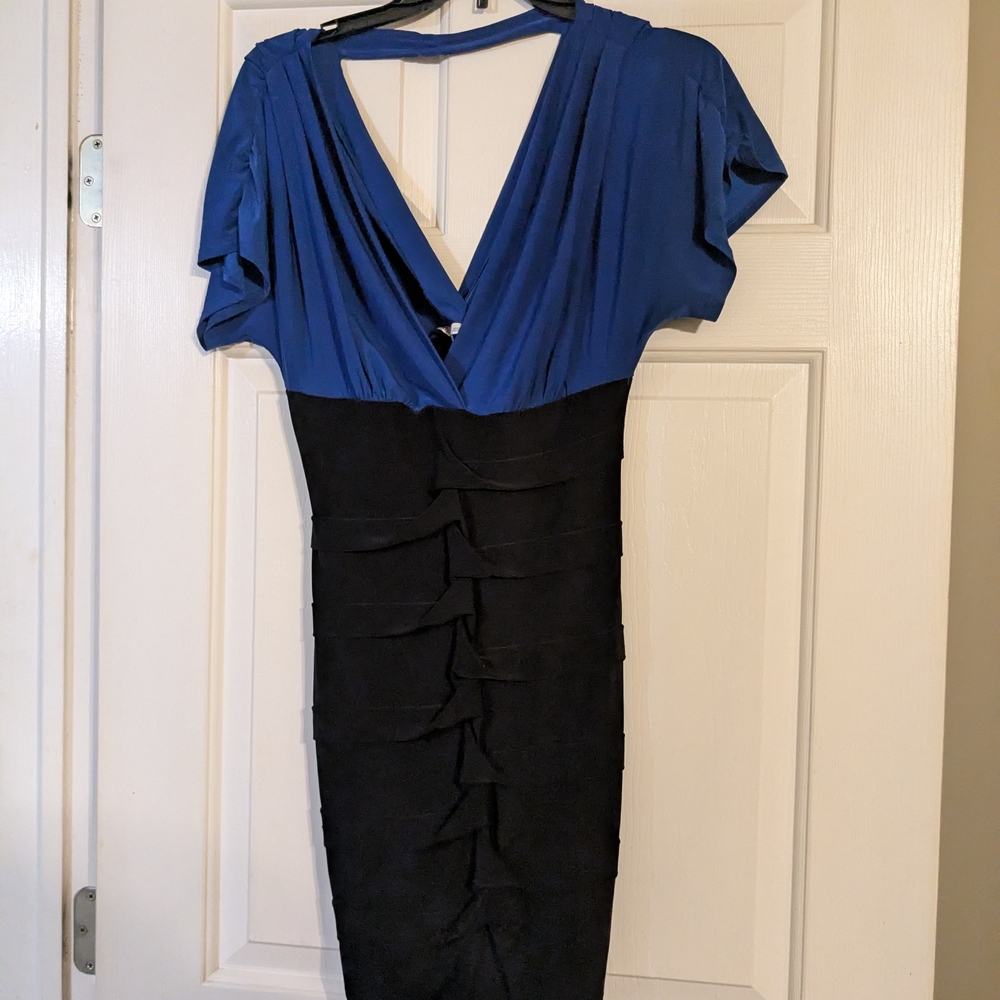 Charlotte Russe Blue and Black Mini Dress